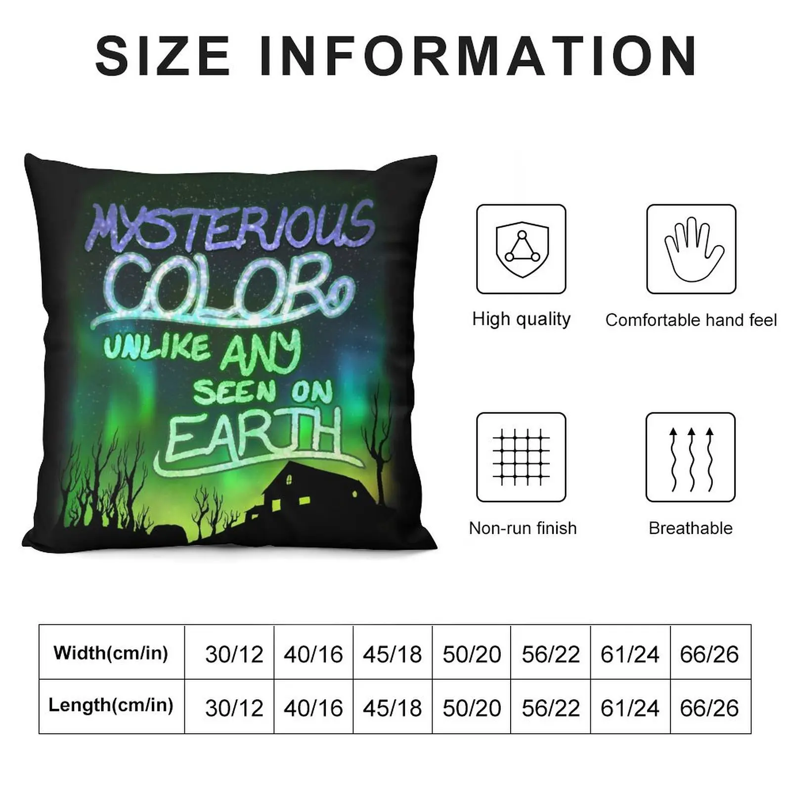 Mysterious Color Unlike Any Seen On Earth Throw Pillow Pillowcases Bed Cushions Pillowcases Christmas Pillow pillow