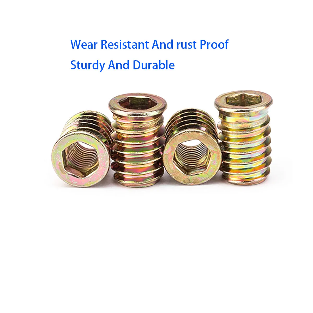 Carbon Steel Hexagonal Drive Head Thread Embedded Insert Nut Inner Diameter 5/6/8/10mm