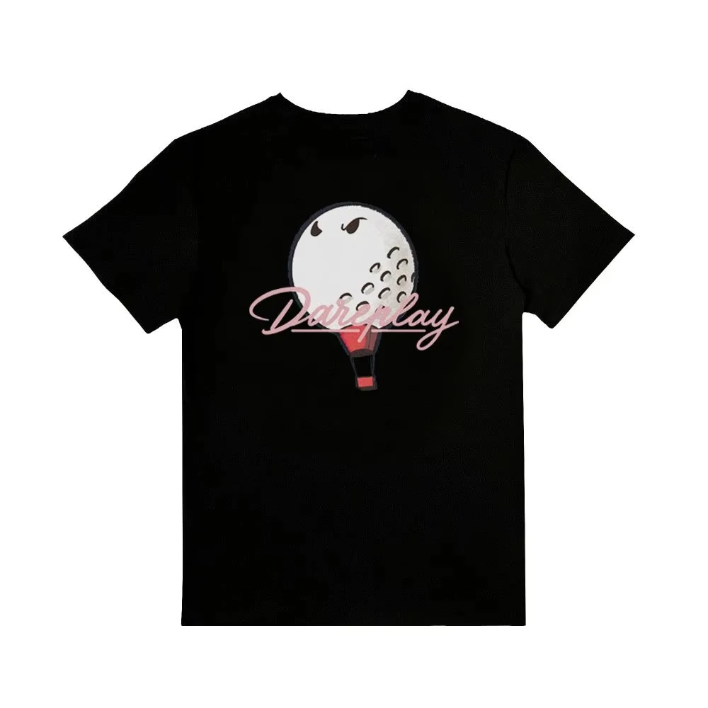 

DAREPLAY GOLF Pure Cotton Round Neck Short Sleeve Printed High Quality Men's and Women's T-shirt Summer Top GOLF Couple Style
