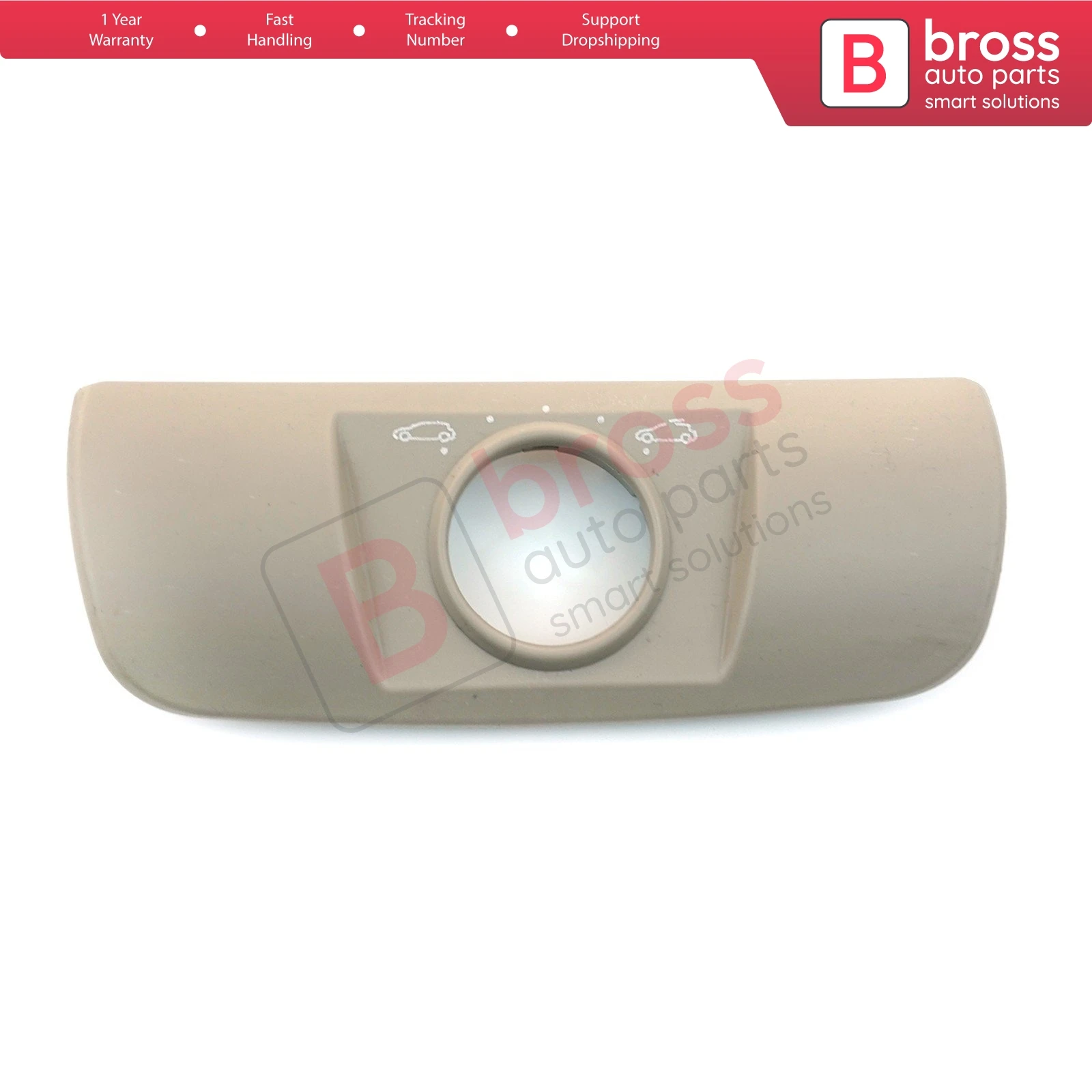 Bross Auto Parts BSR528 Sunroof Control Switch Panel Frame: 8200119893 Beige Color for Renault Megane Scenic Laguna 2