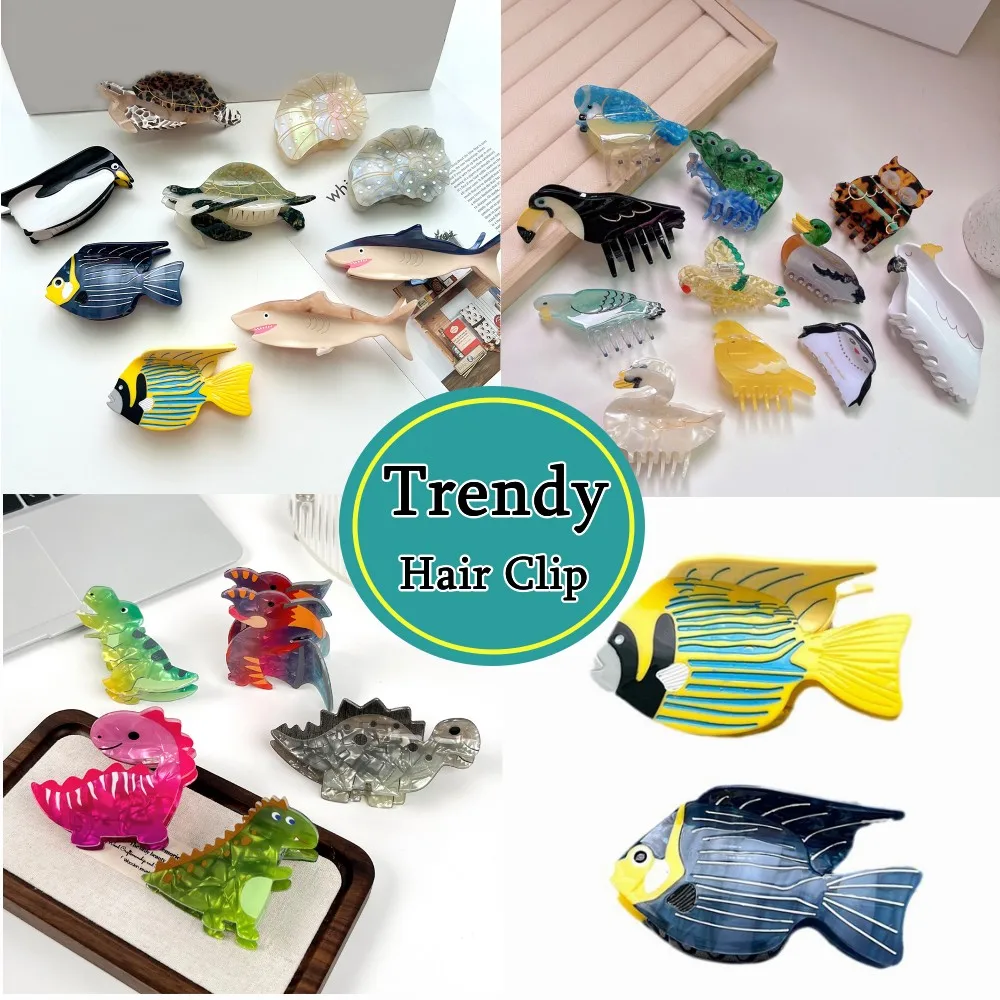 Creative Ocean Series Shark Shell Hair Claw Clip Women Claw Clips Girls Headwear Crab Hair Clip Trendy Cartoon Hair Accessories