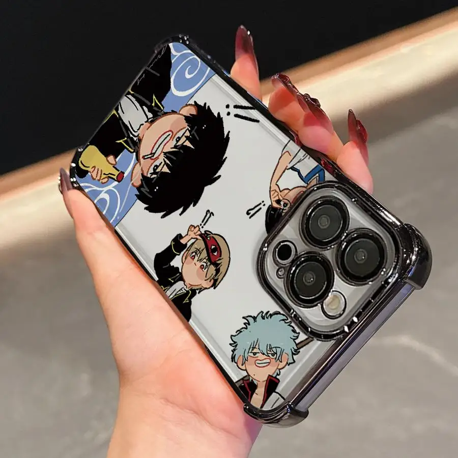 جين تاما مضحك أنيمي جراب هاتف آيفون 16 15 14 زائد 17 الهواء 16e 13 12 11 برو ماكس غطاء ناعم #5