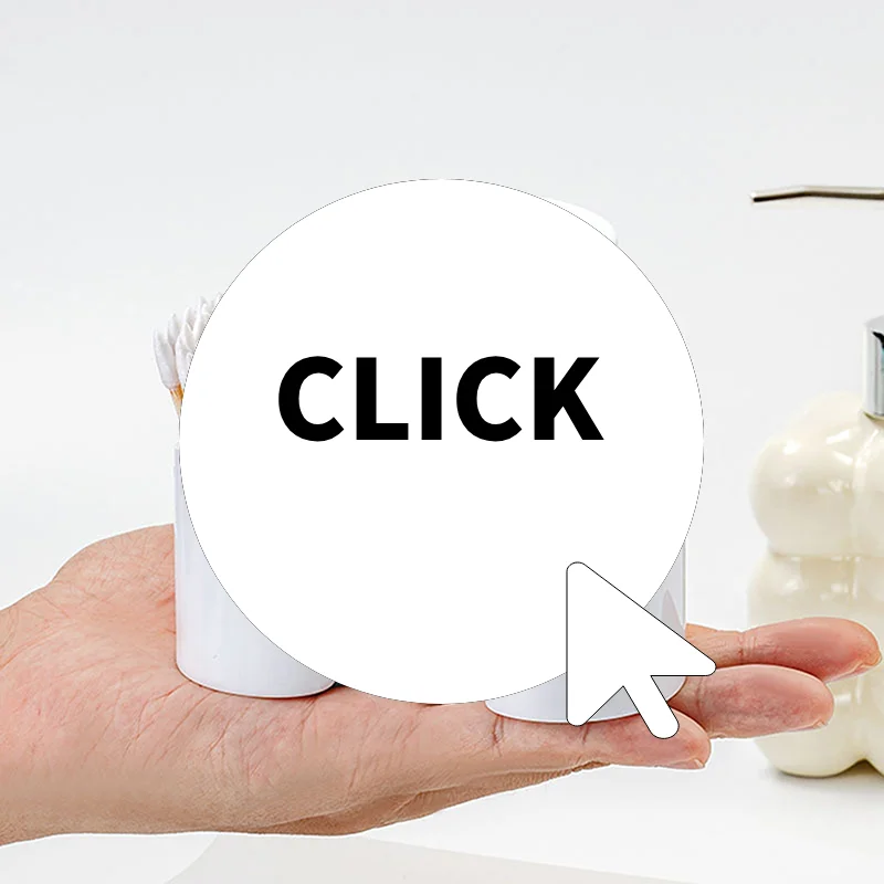 

Диспенсер для ватных тампонов, 2 отделения, ватные шарики, ватные тампоны, круглый держатель для подушечек для органайзера для контейнеров для ванной комнаты, пластик