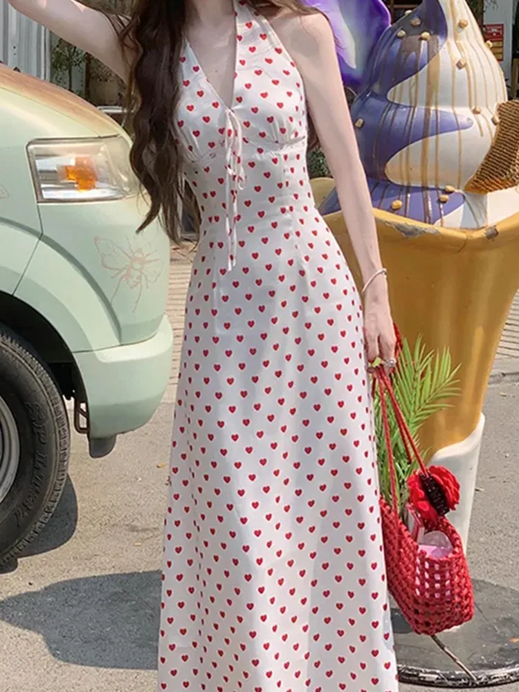 Primavera 2025 Set cardigan rosso da appendere vintage a pois V-Ne Dr Ne da donna, completo da due pezzi, abbigliamento estivo