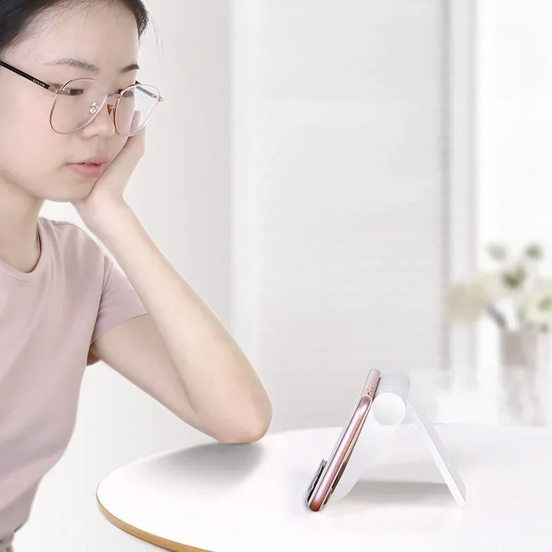 Universal Mini Folding Desktop Holder Stand for Mobile Phone, Tablet, iPhone, Samsung, iPad - Foldable Desk Phone Holder Mount