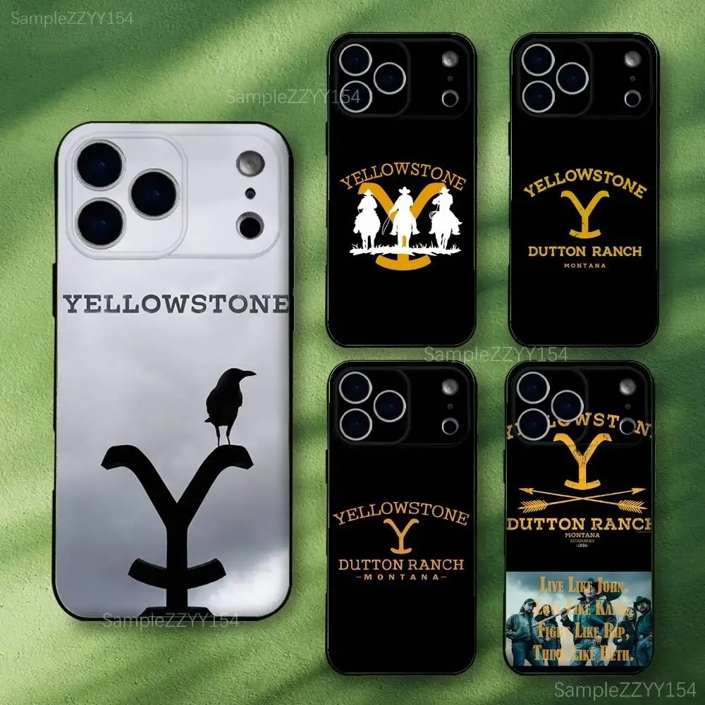 

Yellowstone TV Show Phone Case For iPhone 17,16,15,14,13,12,Pro,Max,Plus,E,SE4,Air,Mini Black Soft Funda