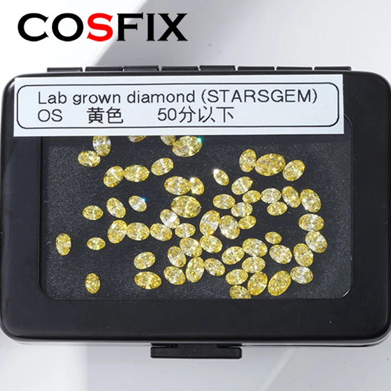 COSFIX Small Size Lab Grown Diamond Yellow Color VS Clarity Pear