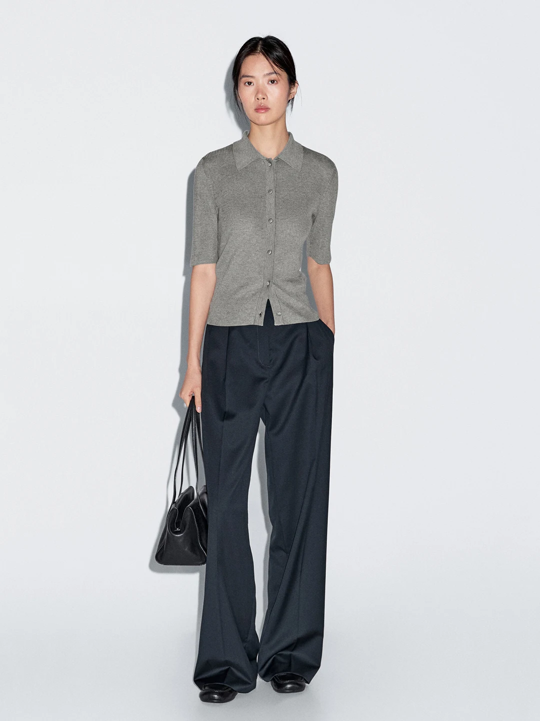 

Slim Fit Ne Knitted Open Cardigan ey mid Sve Commute Sle Women's Faion Autumn New Arrival MD Ladies Wear