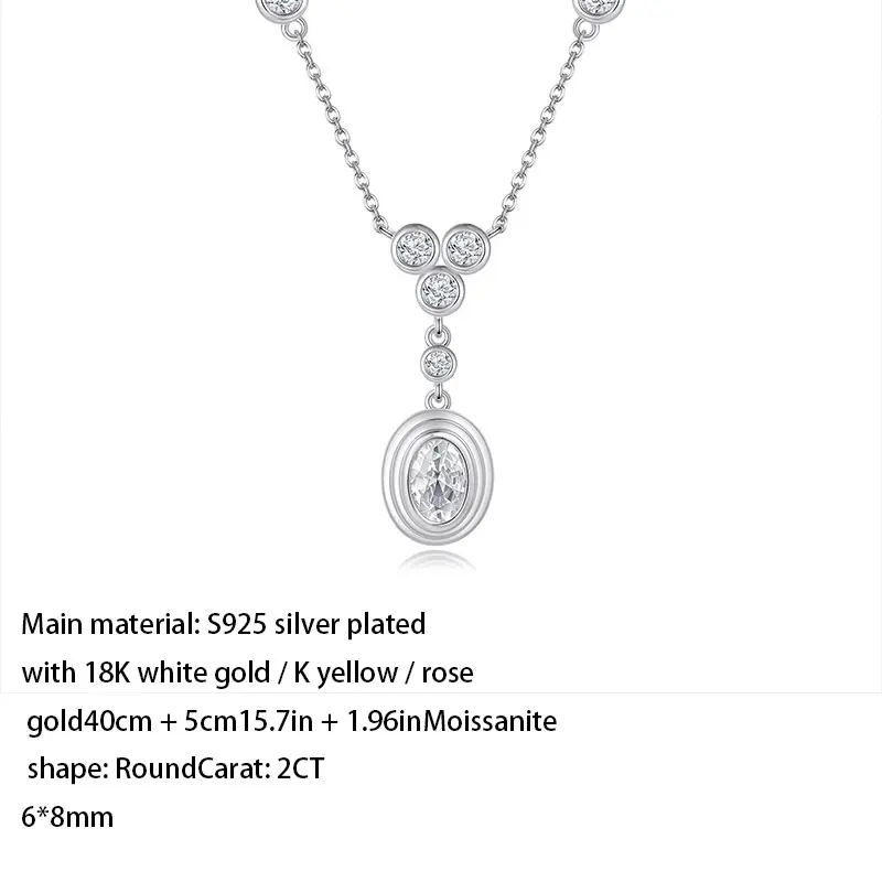 سلسلة ياقة فضية ذات طراز بسيط للنساء، مصنوعة من الفضة الإسترلينية عيار 925، مما يزيد من الأناقة الراقية. تيار مباشر عبر الحدود