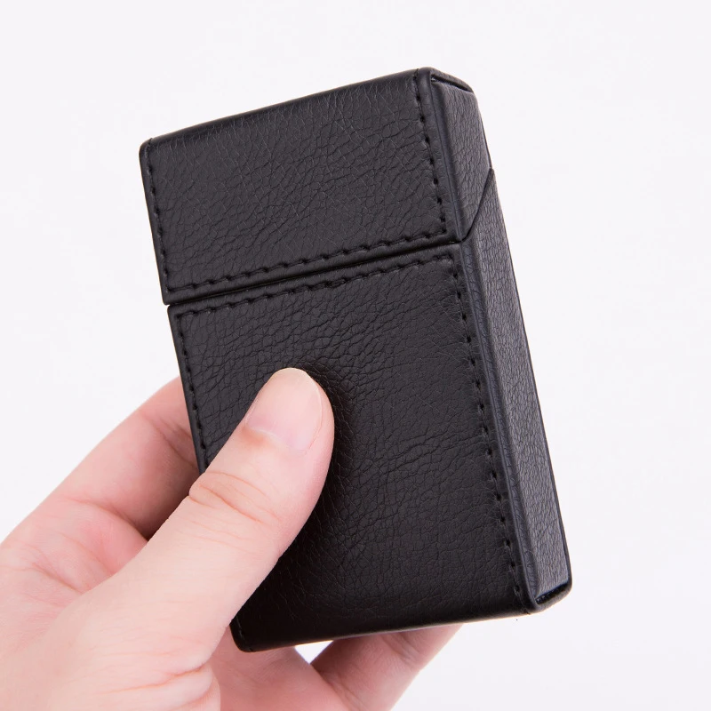 1Pc PU Leather Cigarette Case for Tobacco Storage Box Holder for Holding up to 20 Cigar Protective Cover