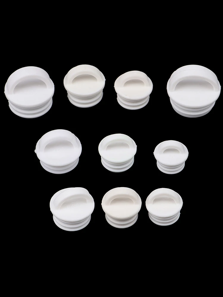 5Pcs White Mop Bucket Drain Stopper Silicone Water Stopper Drain Plug Cover Water-drop Design For Bathroom Kitchen Accessories