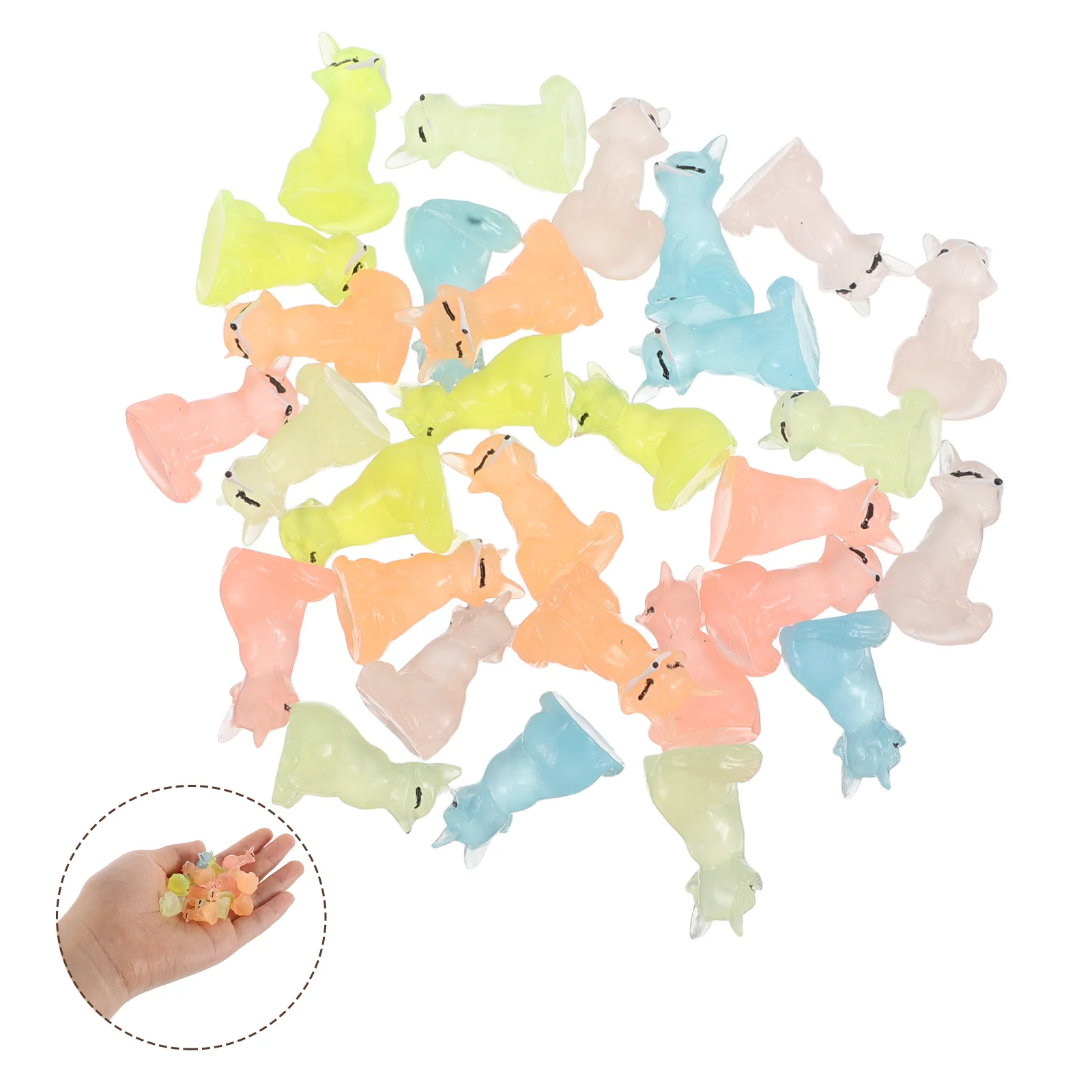 

Luminous Fox Birthday Decorations Resin s Fairy Garden Animals Aquarium
