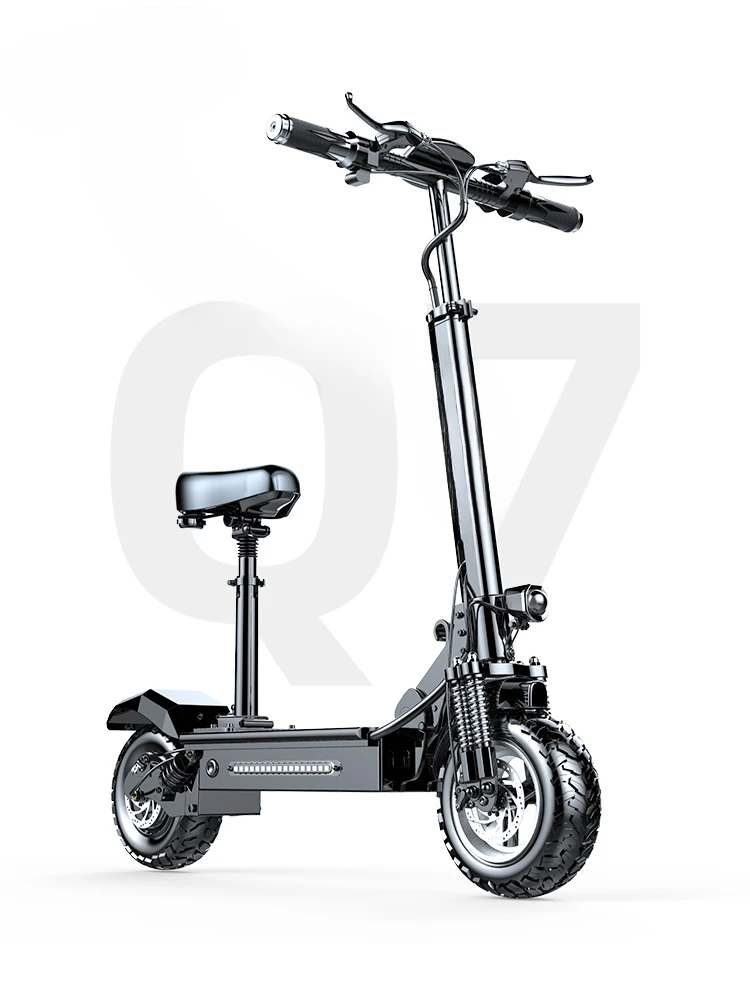 Off road electric scooter, two wheeled mini scooter, 11 inch vacuum tire mount, foldable electric vehicle