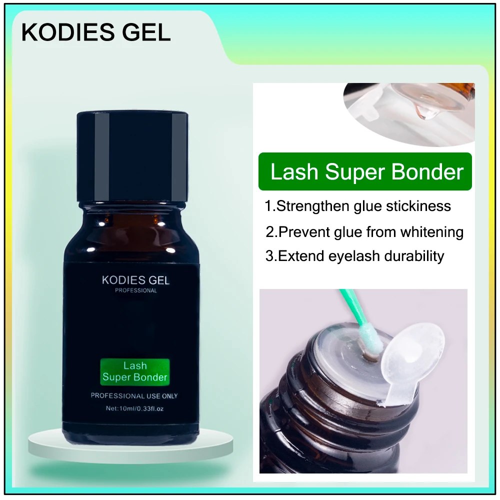 KODIES GEL Super Bonder Lashes Primer Extensions 10ML Longer Retention Adhesive Grafting Hardener Bonder Glue Beauty Tools