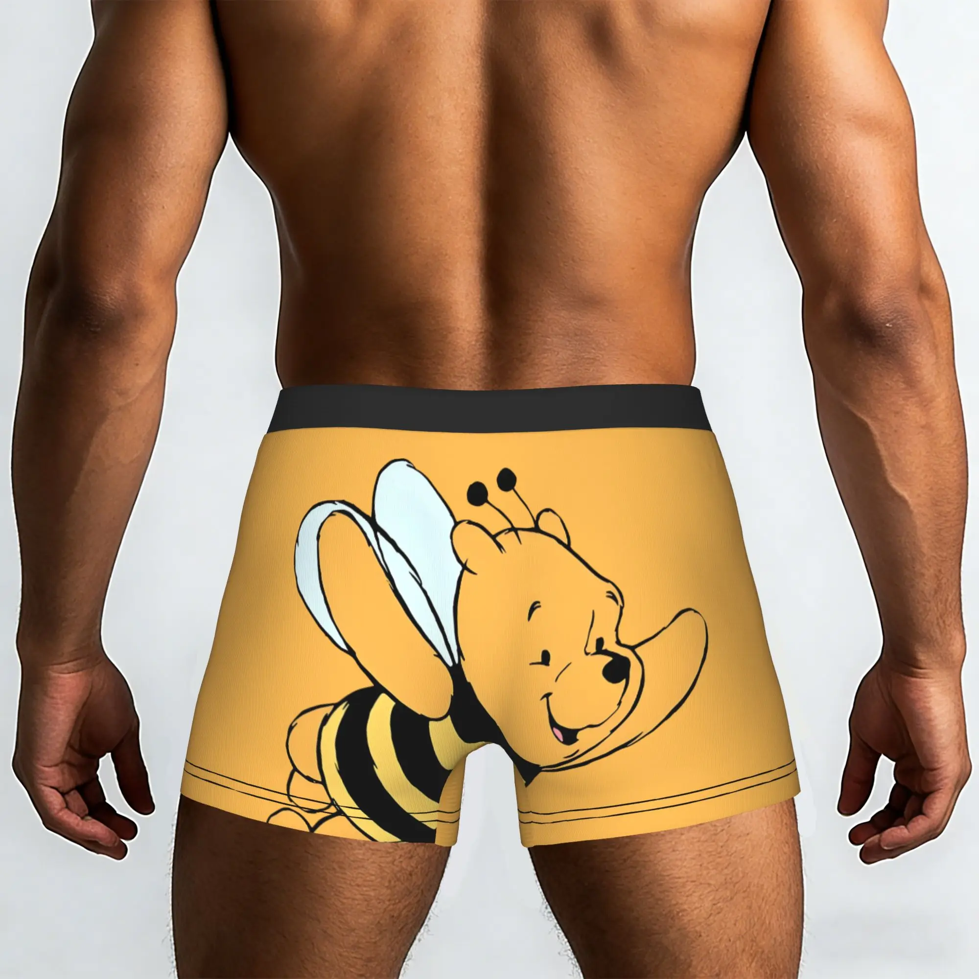 Custom Male Novelty W-Winnie Anime The Pooh Underwear  Boxer Briefs Breathable Shorts Panties Underpants