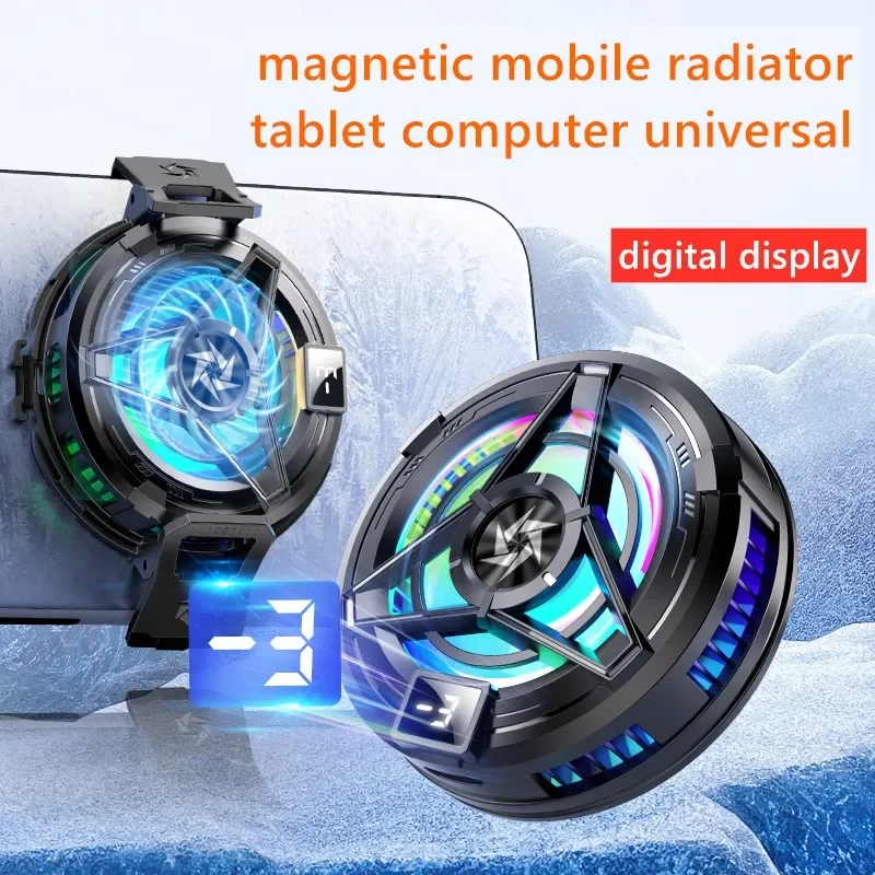 Nuovo radiatore mobile magnetico con display digitale per ventola di raffreddamento mobile a piastra piatta generale-mobile