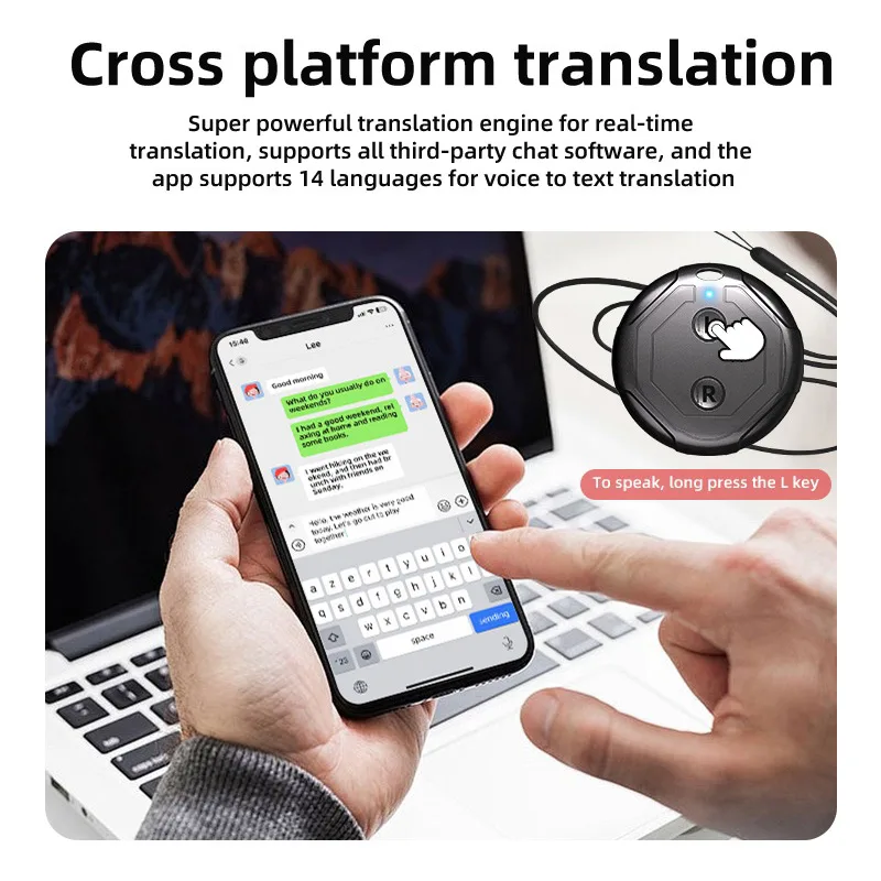 AI Instant Language Translator Multi-language Oral Sparring Translator Compact And Portable Simultaneous Speech Translation