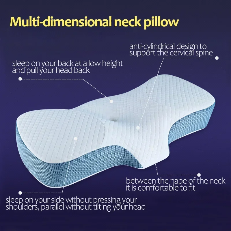 

Memory Foam Bedding Pillow Shaped Ergonomic Cervical Pillow Sleeping Comfortable Neck Protection Butterfly Memory Foam Pillow