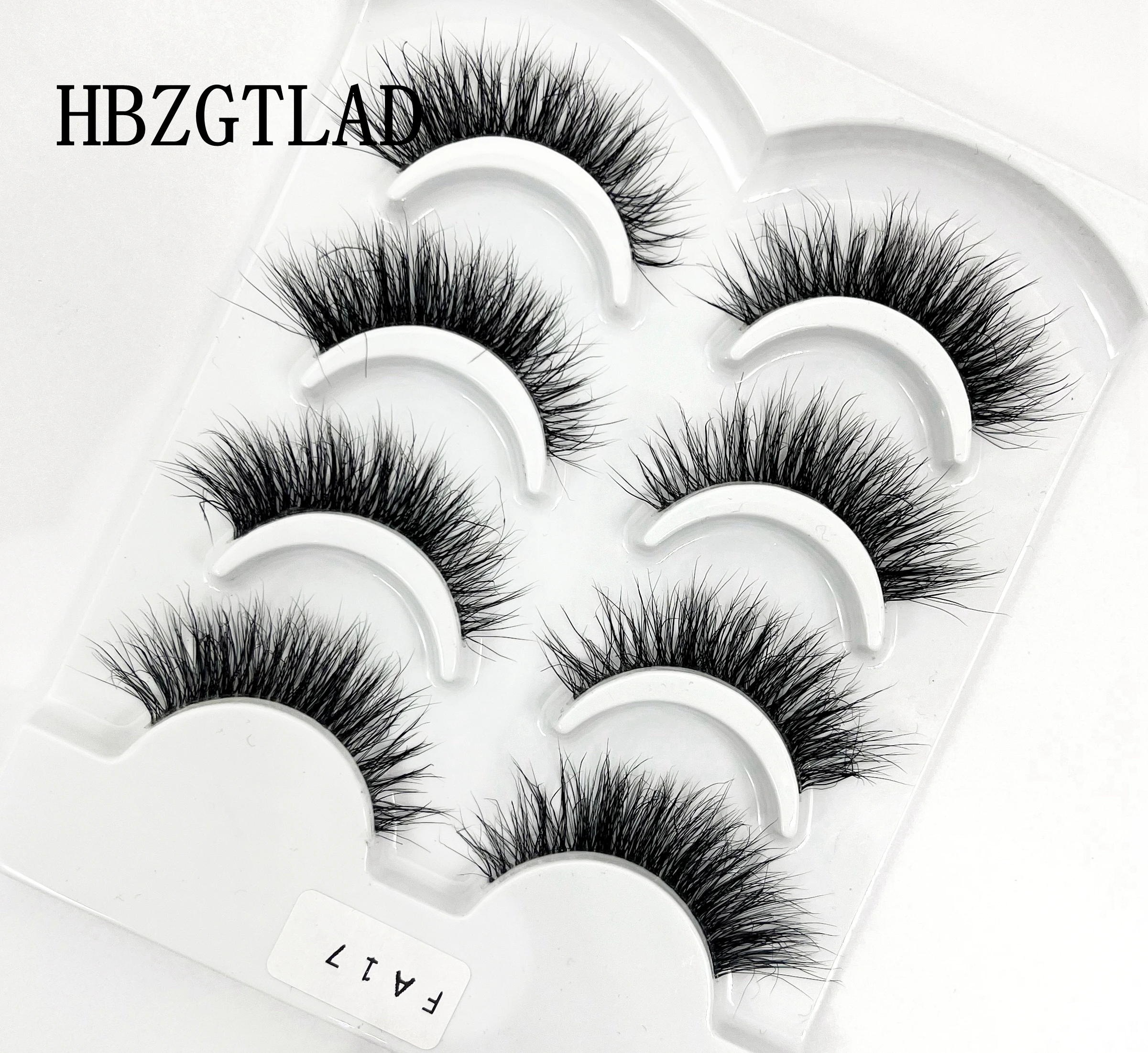 NEW Real Mink Eyelashes 4 pairs lashes invisible band mink lashes reusable Transparent Terrier false eyelashes Wholesale Makeup