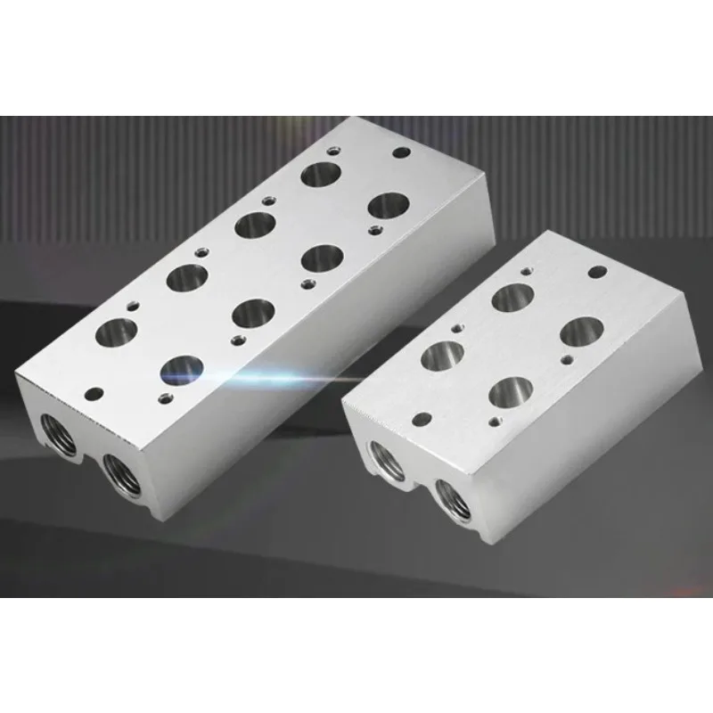 Two-position three-way solenoid valve connecting base 3V200M-2F/3F/4F/5F position valve plate