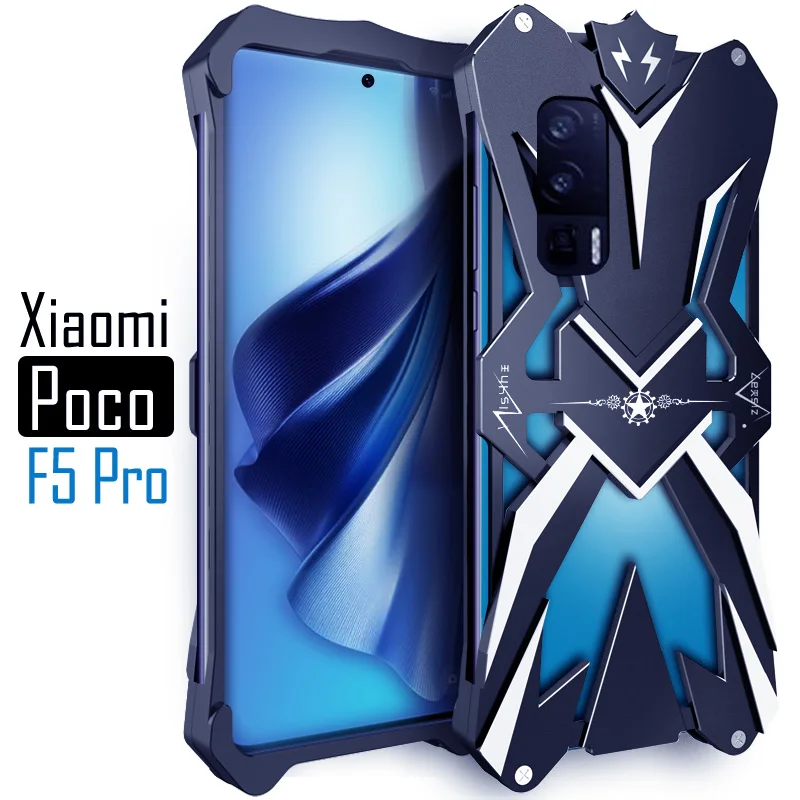 

For Poco F5 Pro Zimon Luxury New Thor Heavy Duty Armor Metal Aluminum Phone Cases For Xiaomi Poco F5 Pro Cover