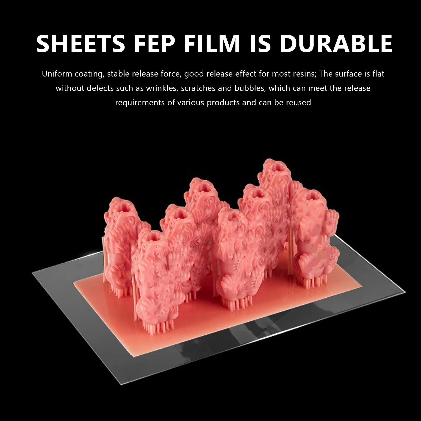 Hot Selling-5 Sheets FEP Film 140X200mm X 0.1Mm DLP LCD SLA Resin 3D Printer For Elegoo Mars Wanhao Duplicator D7, Photon,5 Shee