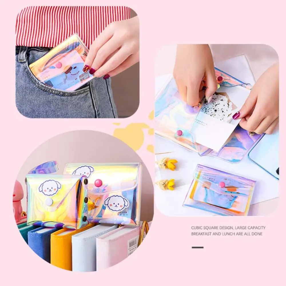 Portable Transparent Pocket Wallet Waterproof Multifunctional Cosmetic Bag PVC Clear Storage Pouch Men&Women