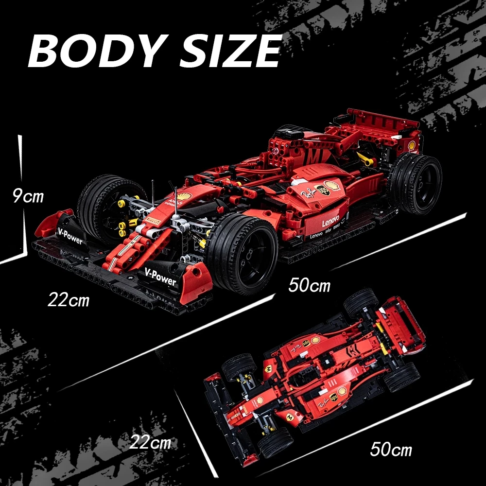 Technical F1 Sports Car Building Blocks Formula 1 Super Speed Racing Vehicle Model Or RC Bricks Toys Birthday Gift For Boyfriend