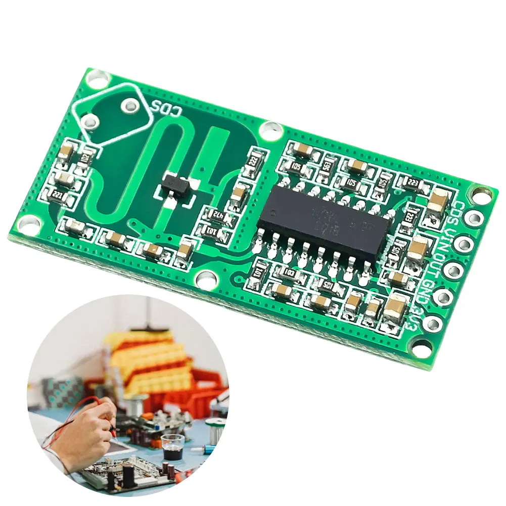 RCWL-0516 Human Body Induction Intelligent Module Output 3.3V Micro Wave Radar Sensor Switch Board 5-8M Distance for Arduino DIY