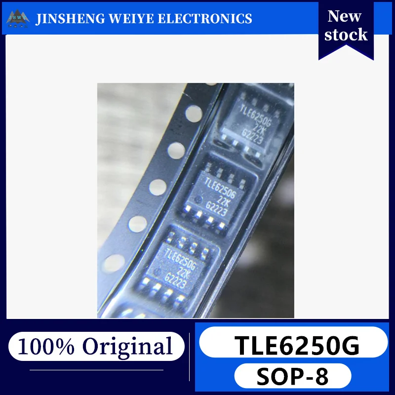 (10/50 pièces) TLE6250G 6250G SOP-8 Puce de communication CAN haute vitesse pour instrumentation automobile, vulnérable, neuve et originale Electroni