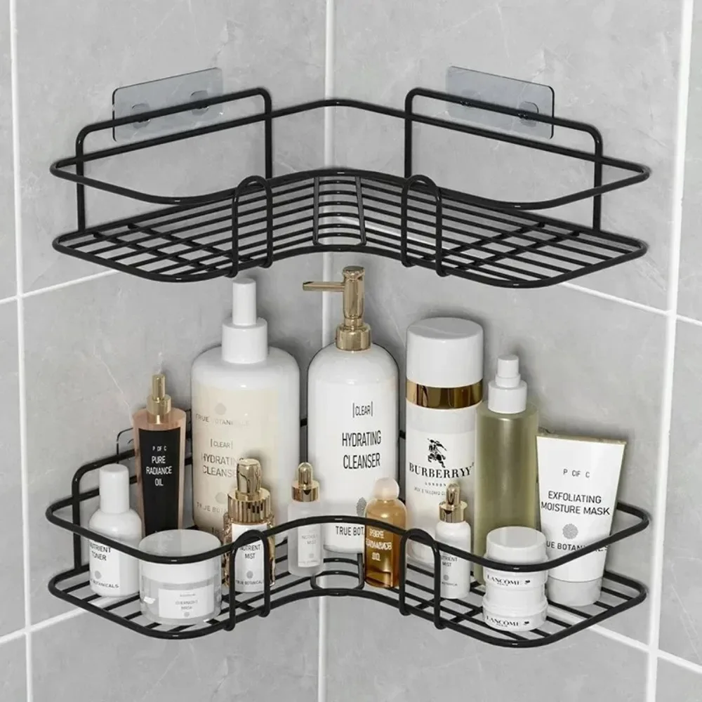 

Bathroom Shower Shelf No-Drill Metal Corner Rack Home Shelf Shower Storage Shelf Bracket Organization Hanger