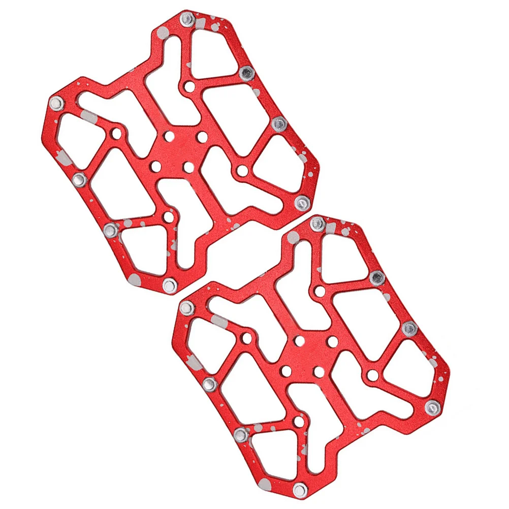 2Pcs Quick Release Cycling Shoes Adapter Aluminium Alloy Road Bike Cleats Locking Plate Splint Compatible System Red