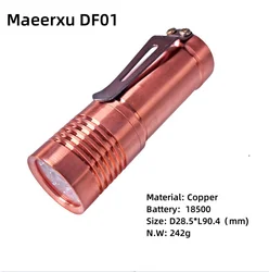 Maeerxu DF01 Copper 18500  flashlight  4000lm  DIY flashlight