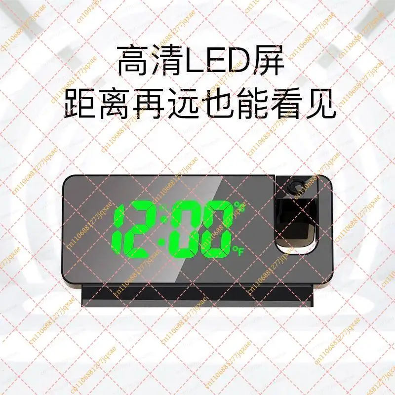 Smart Voice Control Projection Alarm Clock, Multi-Function Luminous Digital Clock with Silent Mode