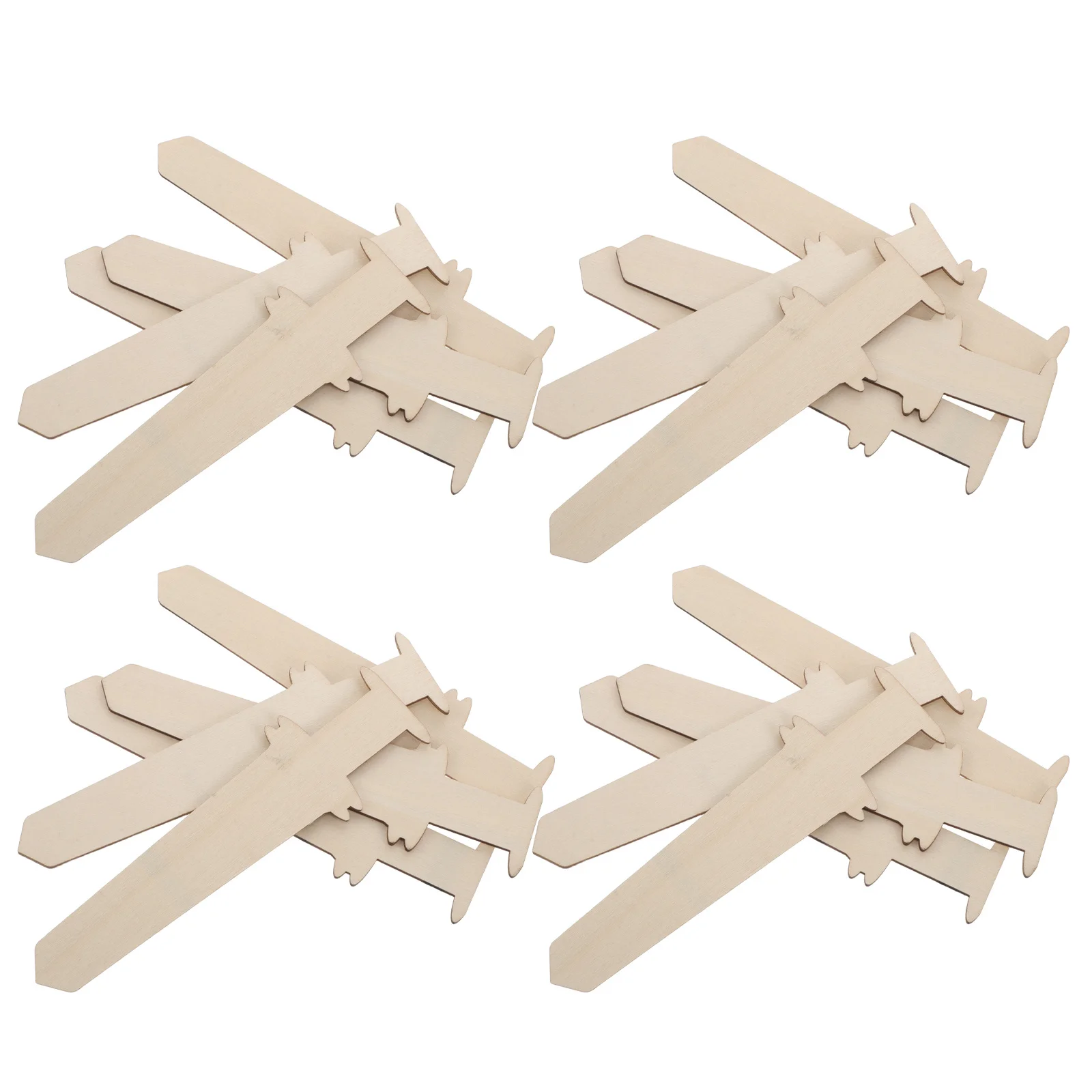 

24pcs Wooden Shapes Craft Unfinished Diy Cutouts For Kids Painting Art Activity Wood Swords Crafts To Paint Party Decoration