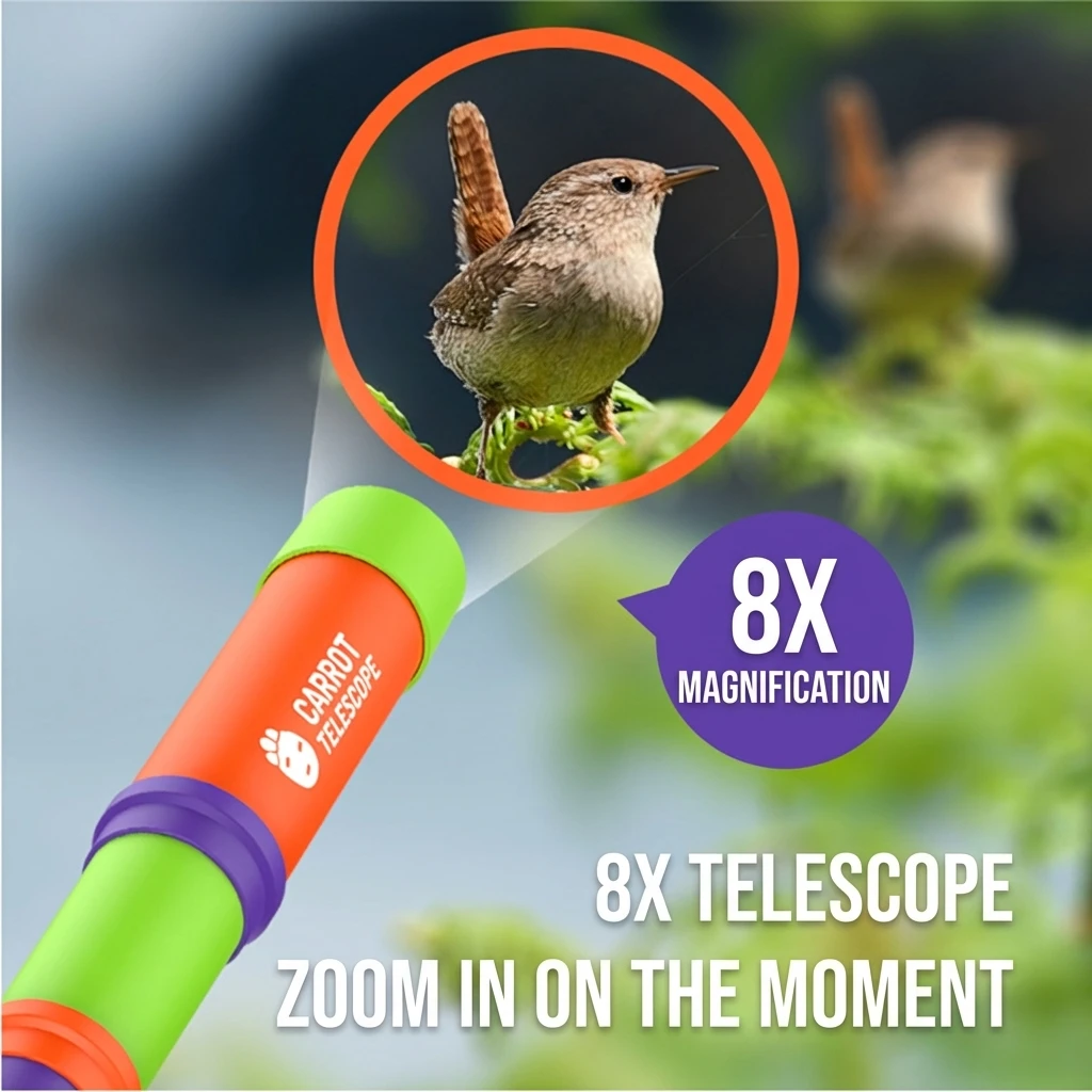 8X Monocular-Telescope For Kids Educational Toy With 3-Section Retractable Design And Adjustable Focus view 5