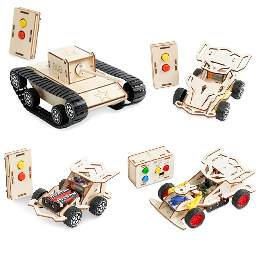 

DIY Science Experiment Educational Toy Remote Drive Car Tank Physical Model Assembly ScientificTechnology Project for School Kid