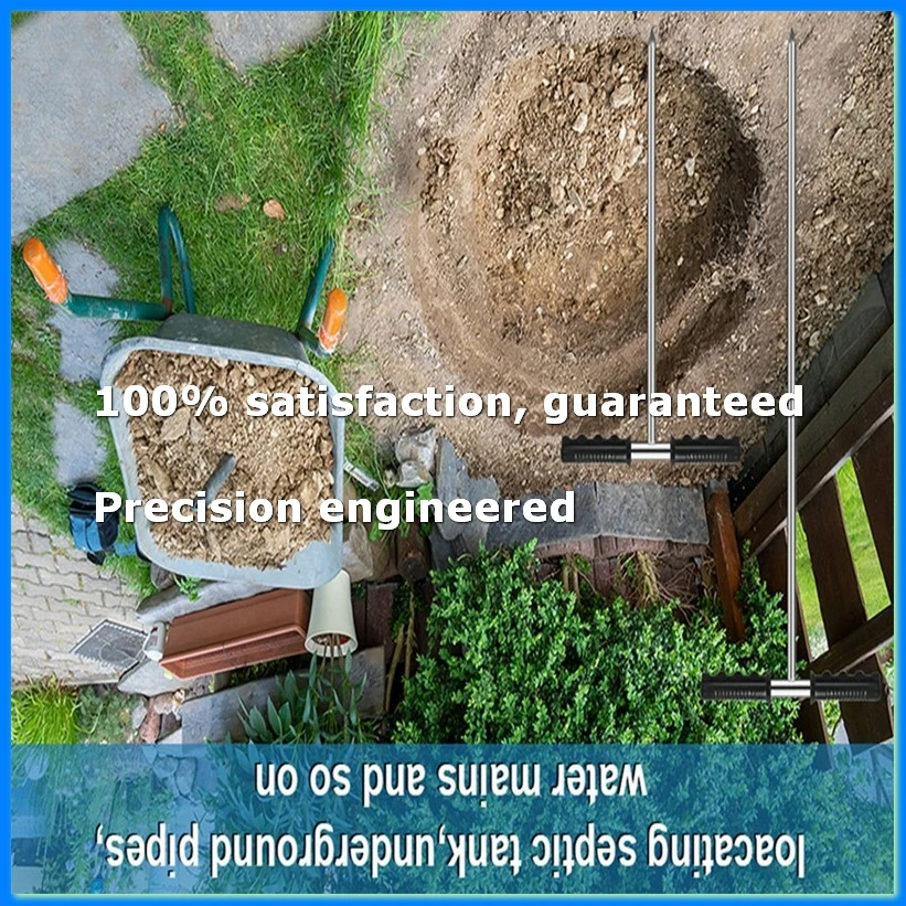 Stainless Steel Soil Probe, Adjustable Ground Rod Tool for Locating Septic Tanks, Underground Pipes, Water Pipes-A55K