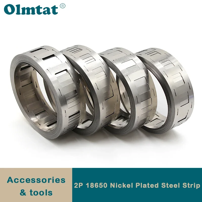 1 Roll 10m 2P 0.15*27mm Nickel Plated Steel Strip For 18650 Lithium Battery Pack Welding Tape Nickel Belt Nickel Strip