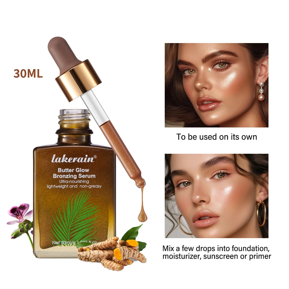 Butter Glow Bronzing Serum Bronzing Drops Innovative Nourishing Skincare Natural Sunkissed Complexion Radiant Sunkissed Glow