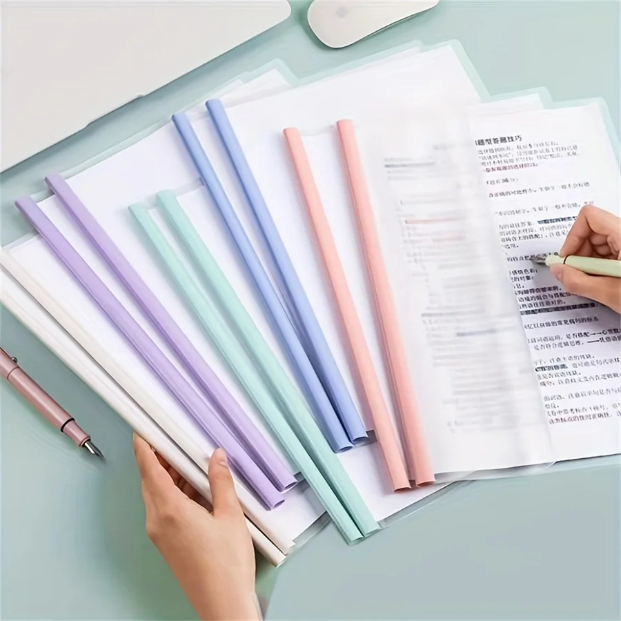 

10pcs A4 Puller Clip A4 File Clip Water Drop Bar Puller Clip Transparent Book Clip Insert Test Paper Clip Data Storage Book Clip