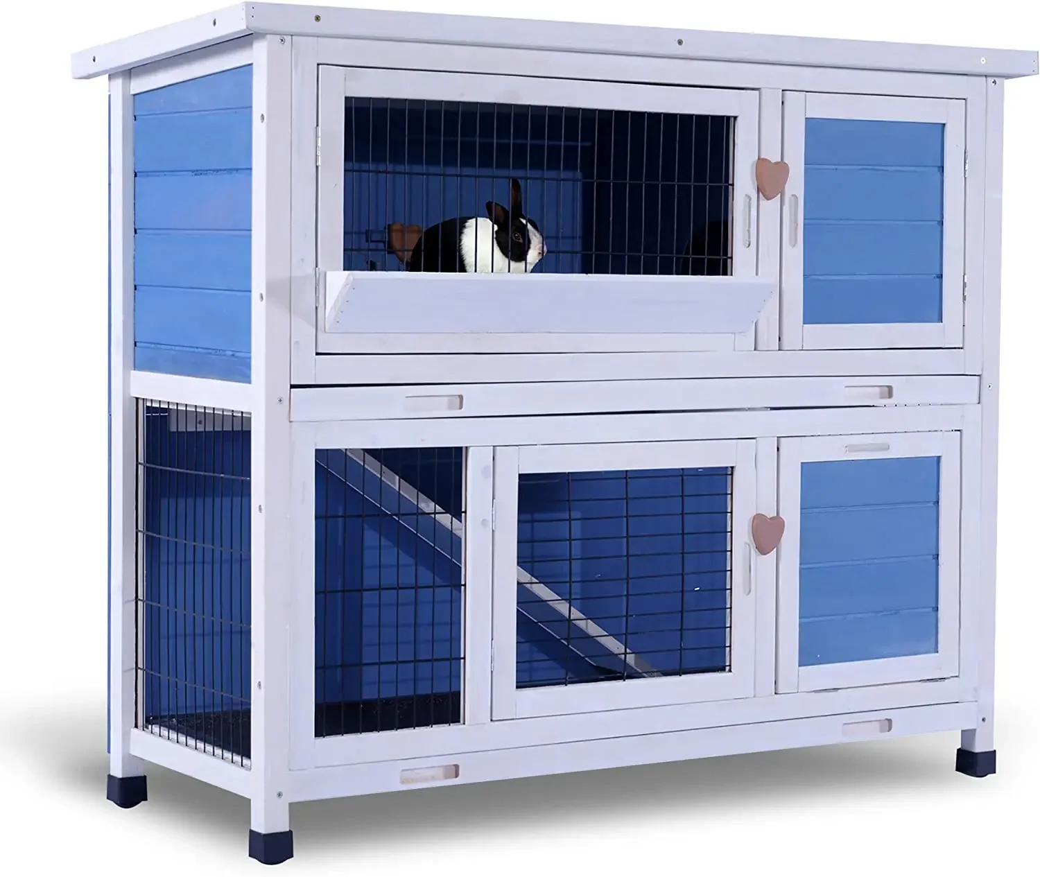 

Outdoor Wooden Rabbit Hutch Chicken Cage with Small Animals Pet Shop Product House