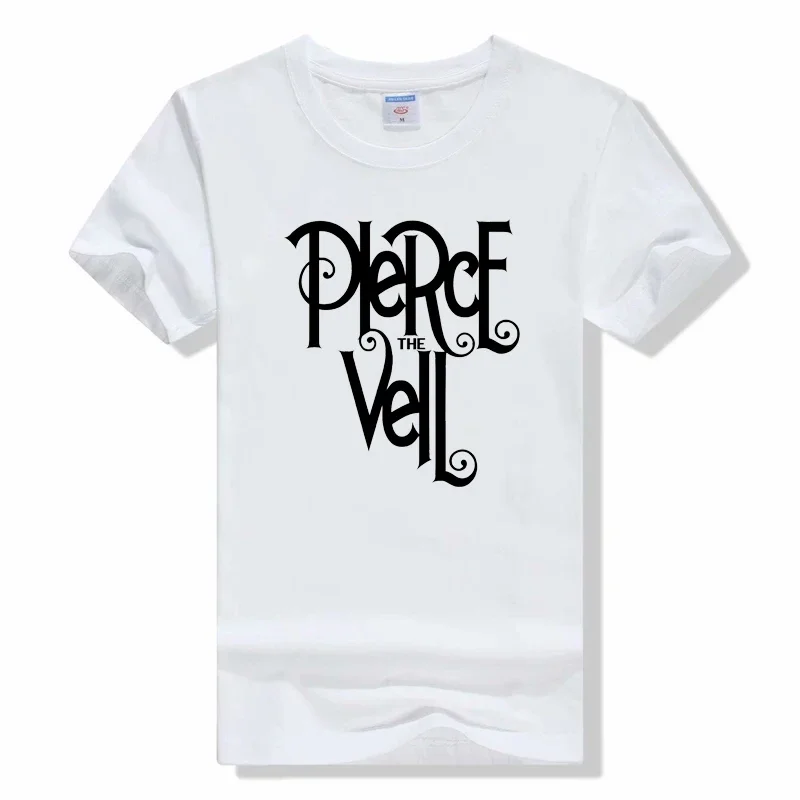 Pierce the Veil T-Shirt American post-hardcore band Black and White Tee cotton tshirt man summer Crewneck Short Sleeve t shirt