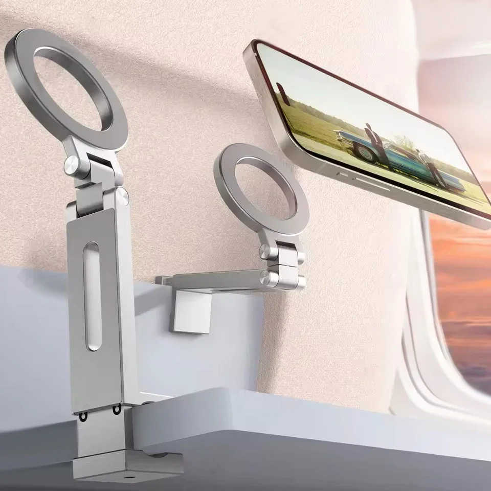 

Universal Magnetic Phone Holder Travel Essentials Flexible Rotation Hands-Free Airplane Phone Mount for Magsafe IPhone Samsung