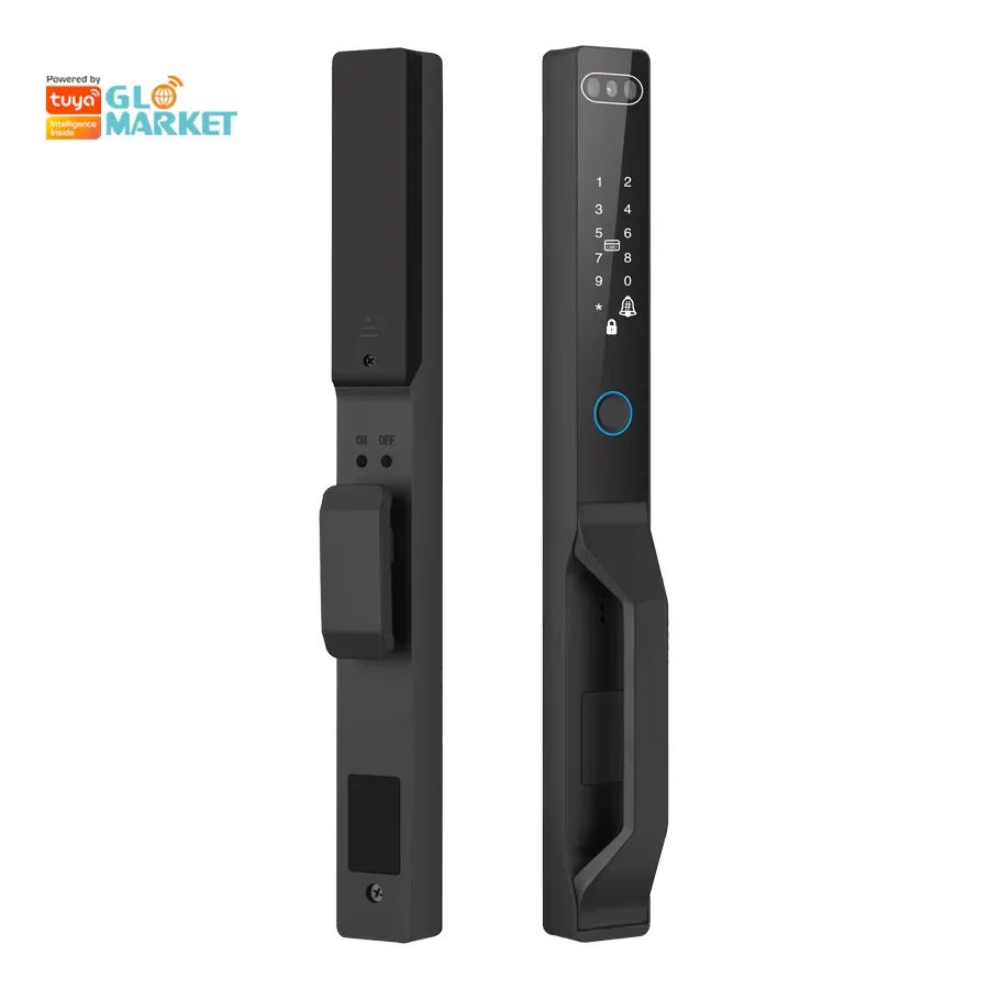 Tuya App Automatic Outdoor Waterproof Ip68 3D Face Fingerprint Recognition Aluminium Door Wifi Smart Lock