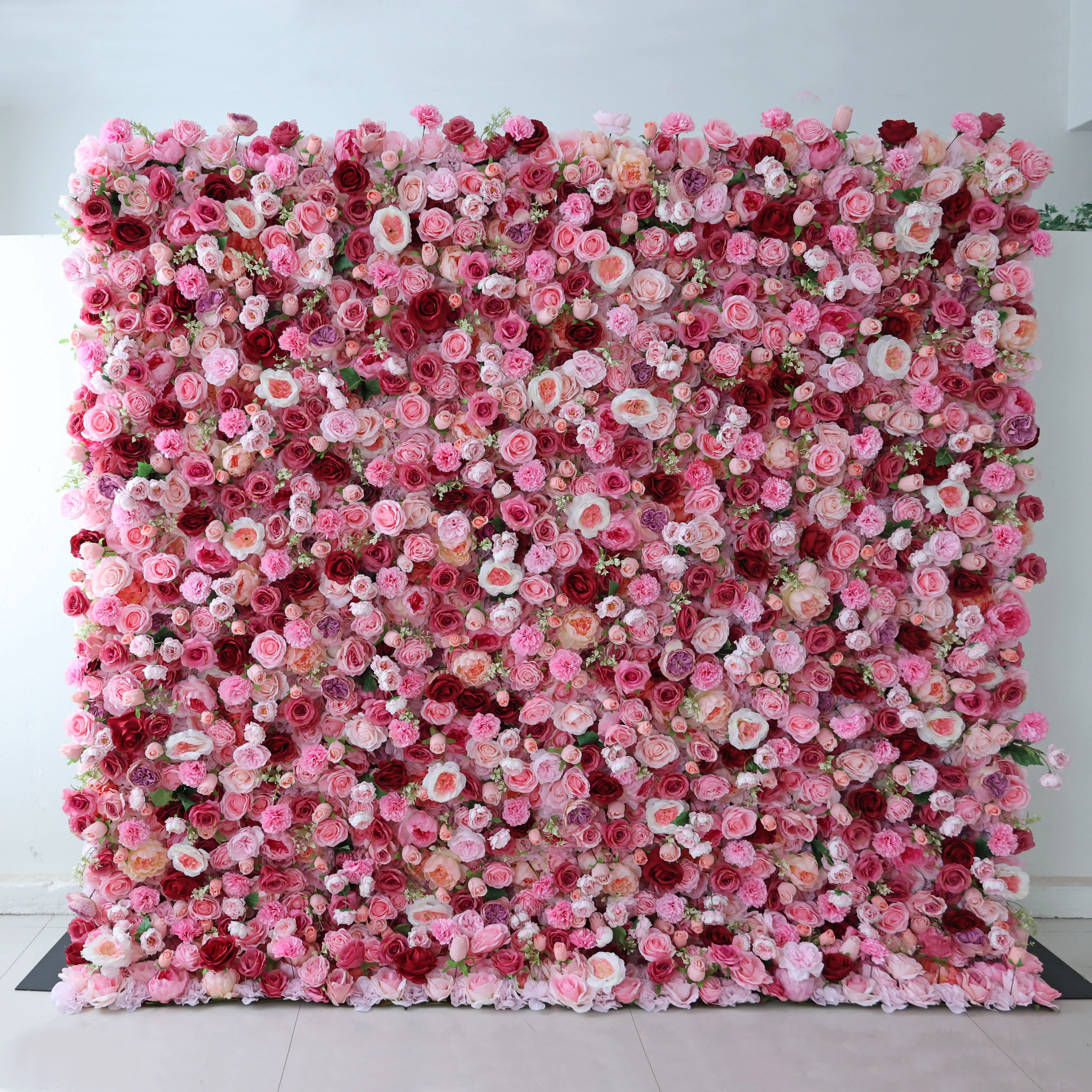 YuLiFlower Hot sale flower decoration wall panel artificial rose wall for wedding party banquet decoration