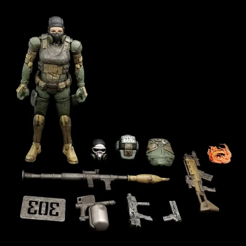 In Stock Acid Rain World AR037 EOS Raider 303rd Marine Trooper 1/18 Figure with Rocket‑Launcher & Painting Stencil Tool