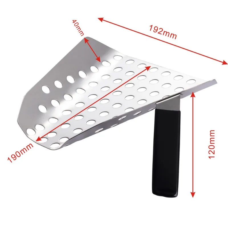 Popcorn Speed Scoop Stainless Steel Perforated Filter Spoon Fries Quick Fill Scooper for Snacks Dessert Food Popcorn Machine