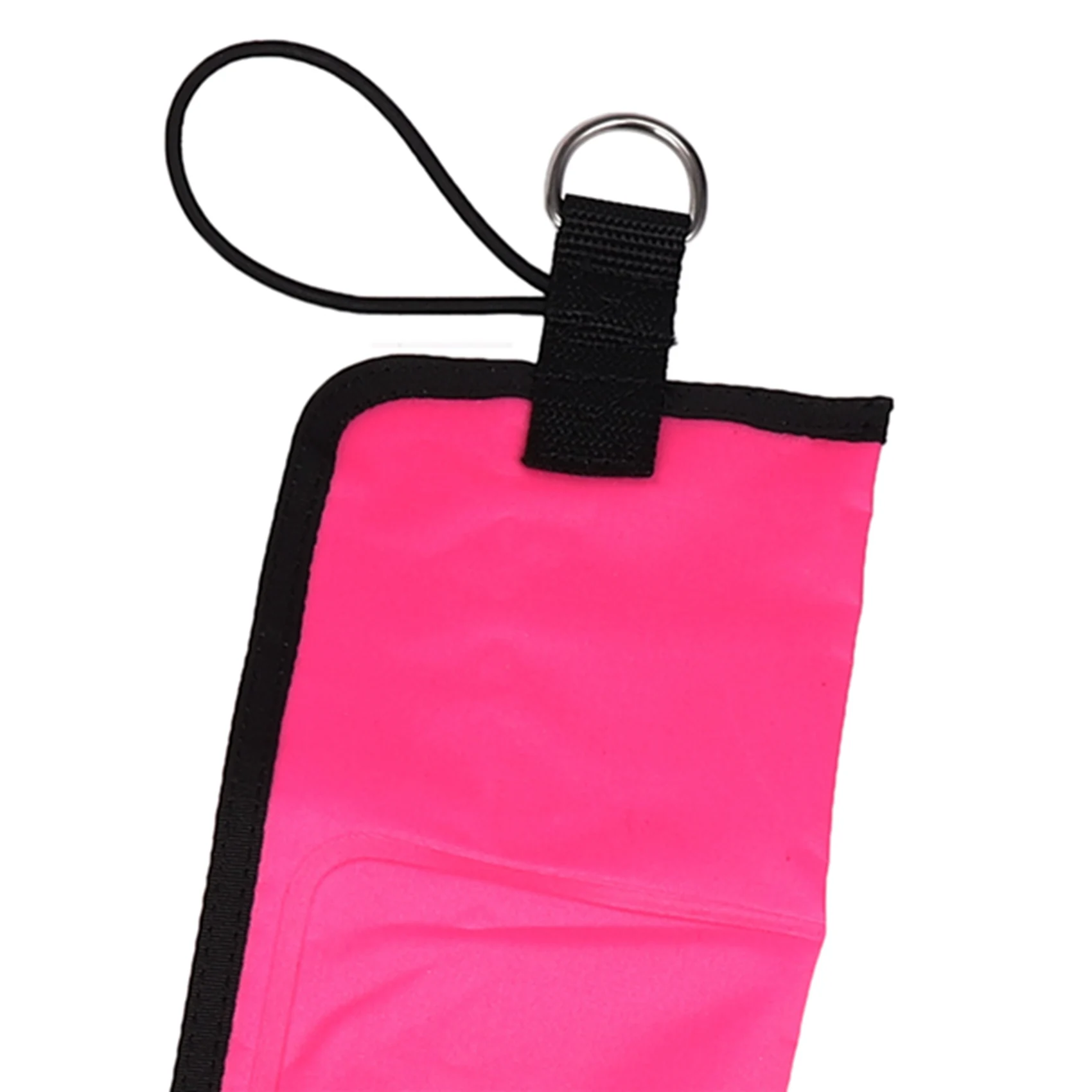 AAA87 1M Scuba Diving Inflatable SMB Surface Signal Marker Buoy Visibility Float Signal Tube Sausage,Rose Red