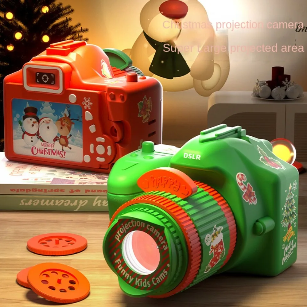 ABS Christmas Projection Camera Early Education Toy Cartoon Pattern Projection Flashlight Puzzle Development Toy